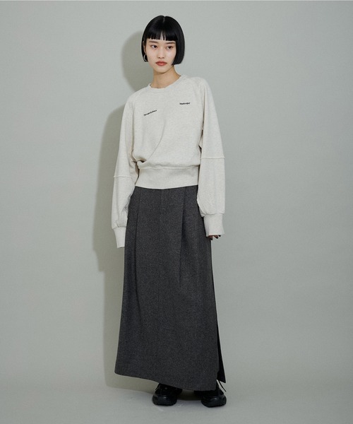 「ADAM ET ROPE'」 スカート 36 チャコールグレー レディース_画像6