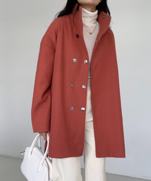 「ECLIN」 チェスターコート FREE ローズ レディース_画像3