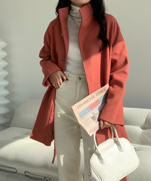 「ECLIN」 チェスターコート FREE ローズ レディース_画像9