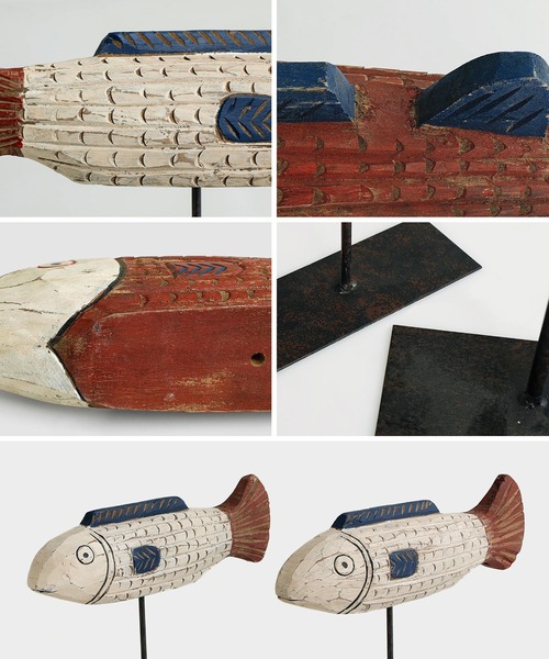 50's 60's ビンテージ フィッシュ 壁掛 ペア 魚 オリエンタル 1950's ビンテージ レフトン社製 セラミック フィッシュ＆ハート