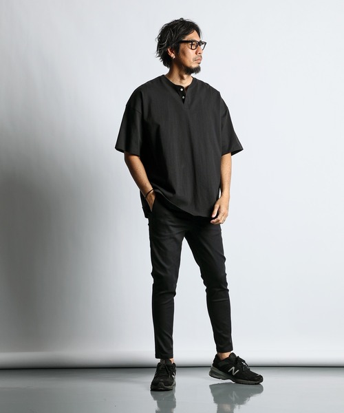 NIKE ヘンリーネックシャツ/Lサイズ（USサイズ）/フェデラー 8oz HEAVY WEIGHT BASIC SIZE HENLEY TEE：8オンス