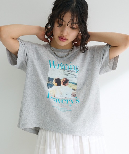 【大人気 おしゃれ】プリントボックスTシャツ 2色 Green Parks tシャツ フォトプリントボックスTシャツ レディース