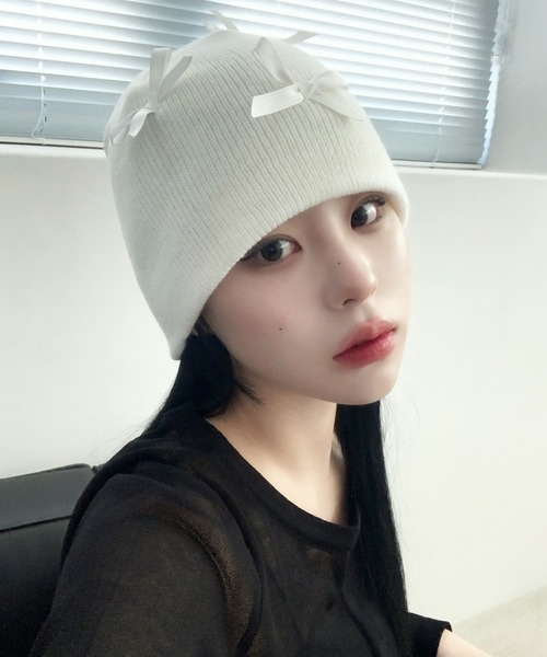 「FOLLOWIN」 ニットキャップ ONE SIZE ブラック レディース_画像6