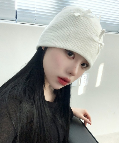 「FOLLOWIN」 ニットキャップ ONE SIZE ブラック レディース_画像7