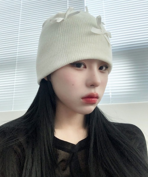 「FOLLOWIN」 ニットキャップ ONE SIZE ブラック レディース_画像8