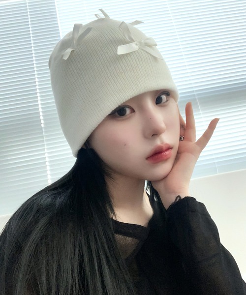 「FOLLOWIN」 ニットキャップ ONE SIZE ブラック レディース_画像9