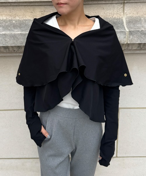 カーディガン 日本製まんまるUVカットボレロ(接触冷感) レディース