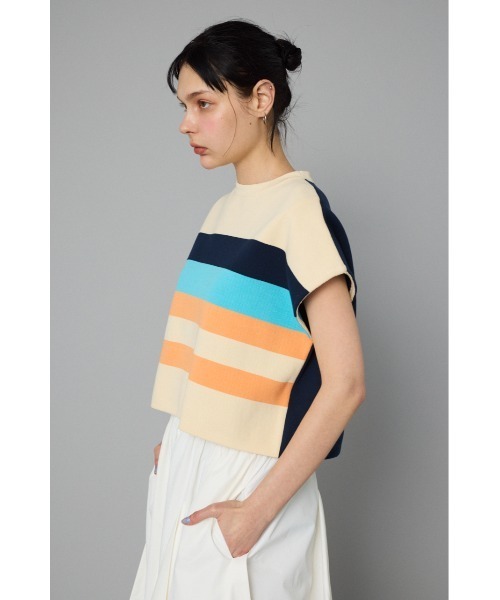 mimi　HeRIN.CYE マルチボーダートップス HeRIN.CYE（ヘリンドットサイ）の「Multi border tops マルチ