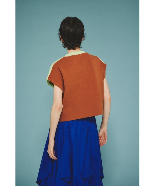 HeRIN.CYE tシャツ Border box tops ボーダーボックストップス