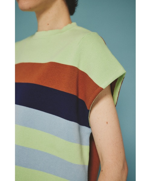 HeRIN.CYE tシャツ Border box tops ボーダーボックストップス