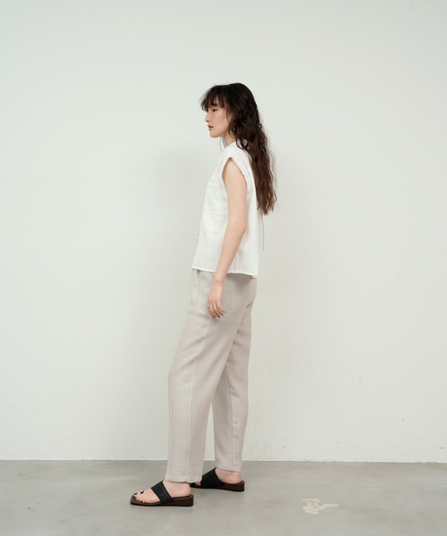 ブラウス シャツ バックタフタスリーブレスシャツ / Back Taffeta  Sleeveless Shirt レディース IRENE ブラウス シャツ バックタフタスリーブレスシャツ / Back