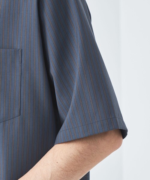 green label relaxing ストライプ半袖シャツ green label relaxing シャツ ウォッシャブルトロ ジャスト