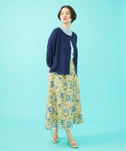 Jocomomola（ホコモモラ） スカート オパールプリントフラワーフレア