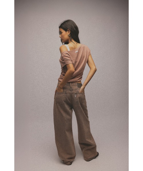 完売商品　人気アリシアスタン　alexiastam カラーデニムパンツ　sand Sand アーカイブ | ALEXIA STAM