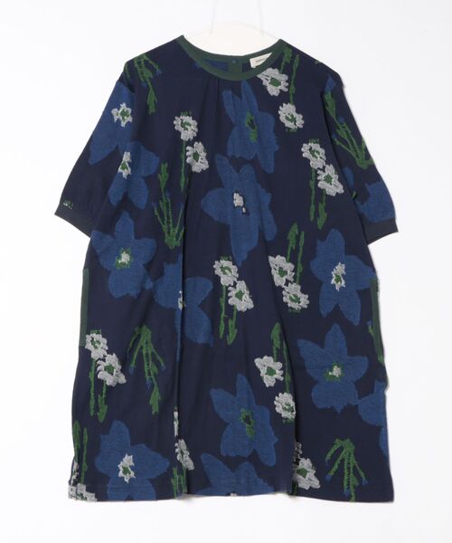tシャツ 32／−スターフラワーカットジャカードチュニックカットソー レディース