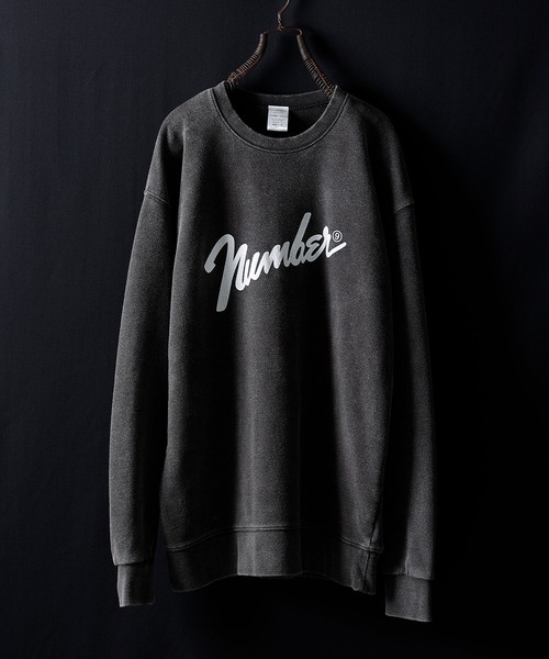 NUMBER (N)INE Tシャツ サイズ3 チャコールグレー NUMBER (N)INE 「NUMBER (N)INE」 長袖Tシャツ 3 グレー メンズ