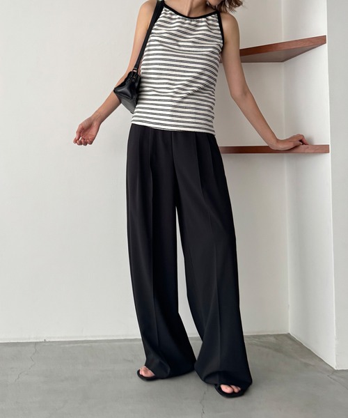 CANAL JEAN パンツ El mar ドレープタックパンツ レディース