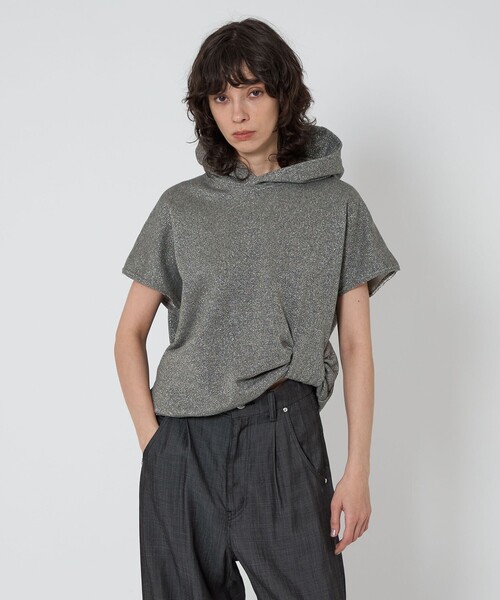ASTRAET（アストラット） tシャツ 「ASTRAET」ラメ ウラケ フーデッド
