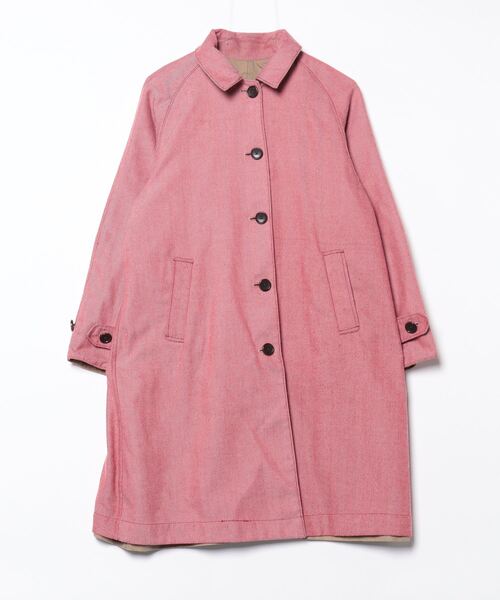 「BEAMS BOY」 ステンカラーコート 1 カーキ レディース_画像3