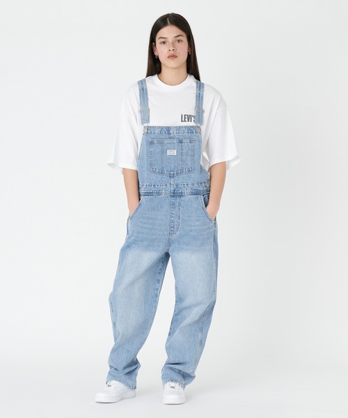 Levi's（リーバイス） オーバーオール S ライトインディゴブルー