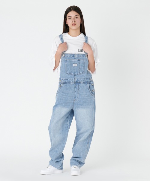 Levi's（リーバイス） オーバーオール S ライトインディゴブルー