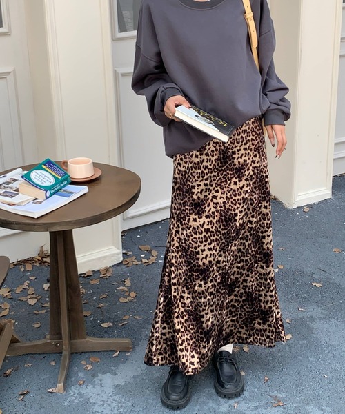 スカート レオパード柄ベロアロングスカート : ZOZOTOWN Yahoo!店