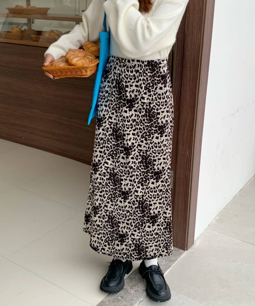 スカート レオパード柄ベロアロングスカート : ZOZOTOWN Yahoo!店