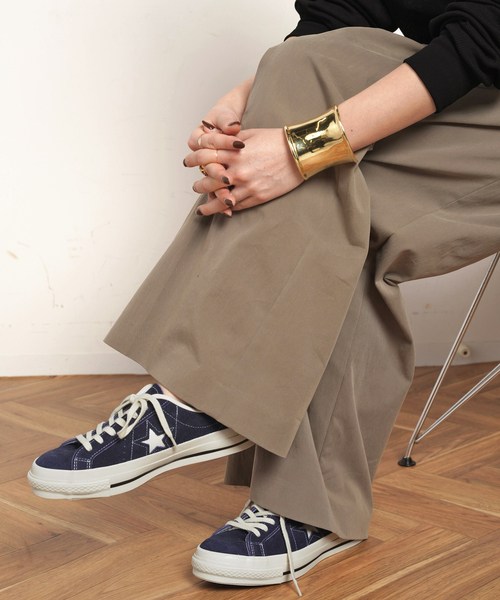 「CONVERSE」 ローカットスニーカー 24.5cm パープル レディース