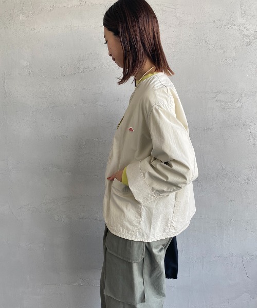 Danton 「DANTON」 ノーカラージャケット 36 グレイッシュ