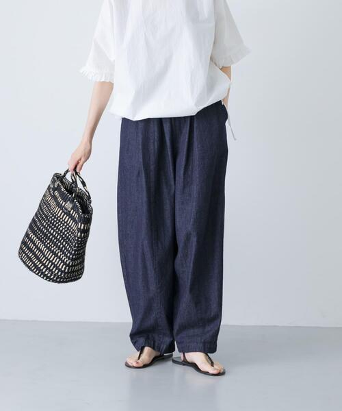 かぐれ　新品　今季　デニムボリュームパンツ　ジーンズ　2025春夏　テーパード かぐれ ジーンズ デニム デニムパンツ デニムボリュームパンツ