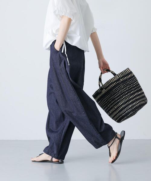 かぐれ　新品　今季　デニムボリュームパンツ　ジーンズ　2025春夏　テーパード かぐれ ジーンズ デニム デニムパンツ デニムボリュームパンツ