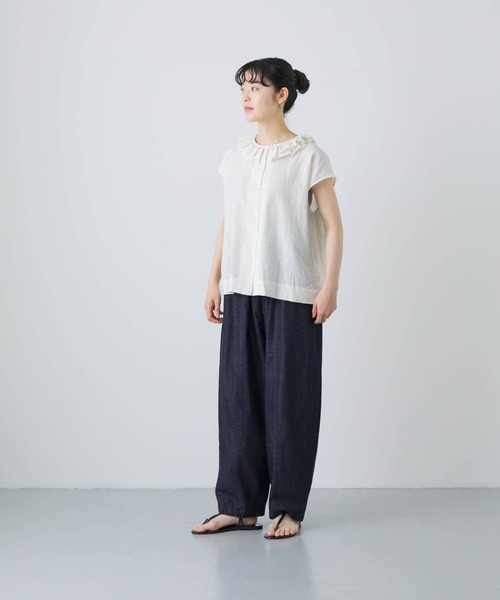 かぐれ　新品　今季　デニムボリュームパンツ　ジーンズ　2025春夏　テーパード かぐれ ジーンズ デニム デニムパンツ デニムボリュームパンツ