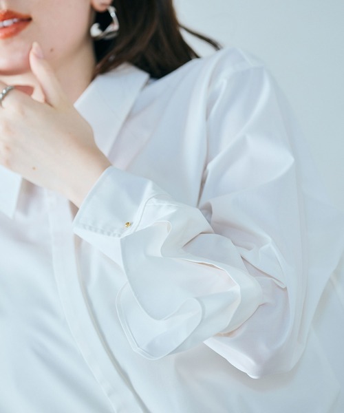 Audie a Muses（オーディア ミューズ） ブラウス シャツ 袖口フリル