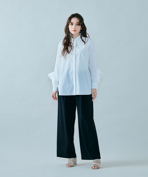 Audie a Muses（オーディア ミューズ） ブラウス シャツ 袖口フリル