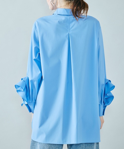 Audie a Muses（オーディア ミューズ） ブラウス シャツ 袖口フリル