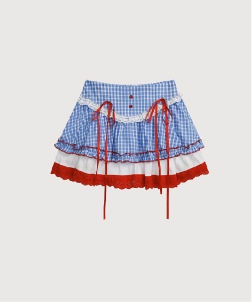 LA POMME petit プリーツスカート ラポミ プチ LA POMME petit Irregular Pleated Skirt イ