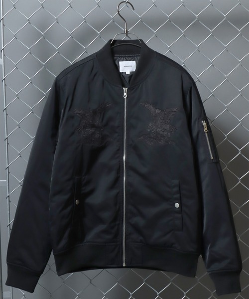 ANPAS（アンパス） ma1 ma-1 MA-1 bomber jacket with back embroidery