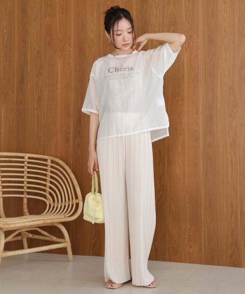 「Bab」 半袖ブラウス M チャコールグレー レディース_画像3