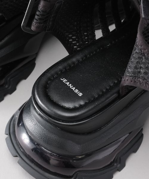 「JEANASIS」 フラットサンダル LARGE グレー レディースの画像