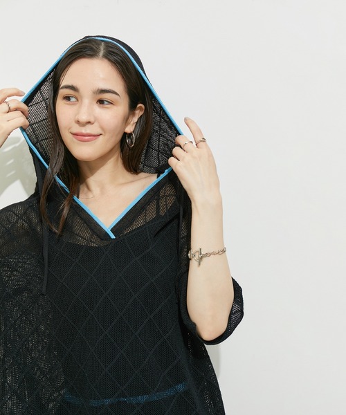 「LE CERCLE par rope'」 半袖ニット FREE グレー系その他 レディース_画像3