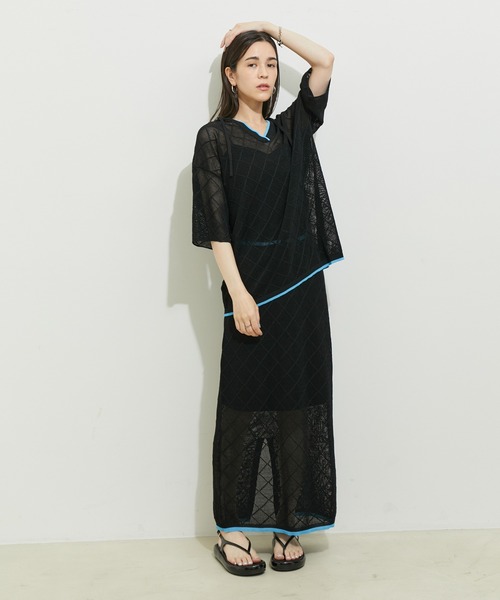 「LE CERCLE par rope'」 半袖ニット FREE グレー系その他 レディース_画像5