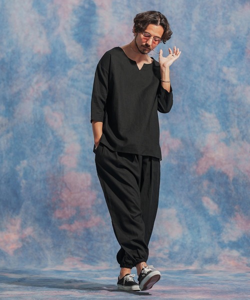 「Jih Nunc」 イージーパンツ M ブラウン メンズ_画像4