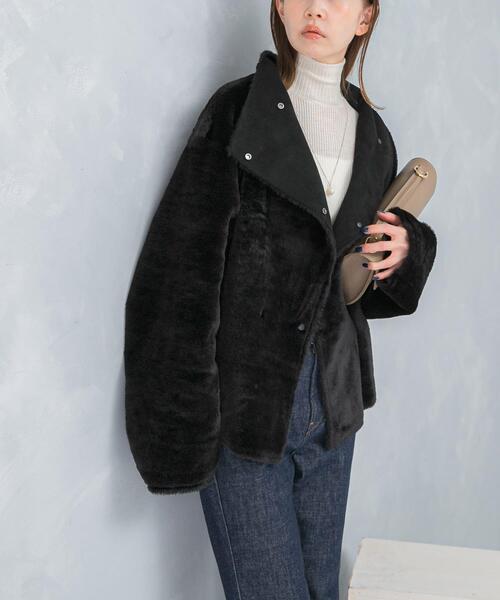 ブルゾン アウター 「WEB/一部店舗限定」リバーシブルファーブルゾン