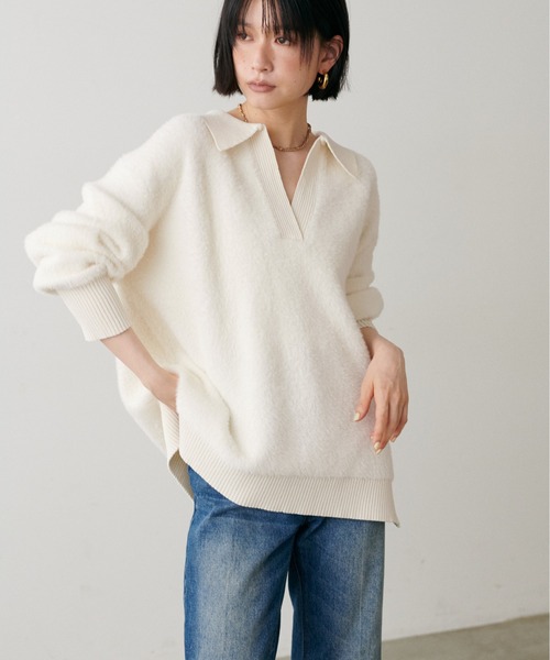 LARUTA（ラルータ） ニット セーター 「LARUTA」スキッパーシャギー