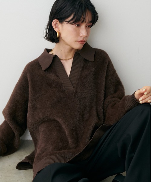 LARUTA（ラルータ） ニット セーター 「LARUTA」スキッパーシャギー