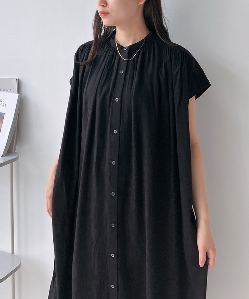 「AS KNOW AS plus」 ノースリーブワンピース FREE ネイビー レディース_画像5