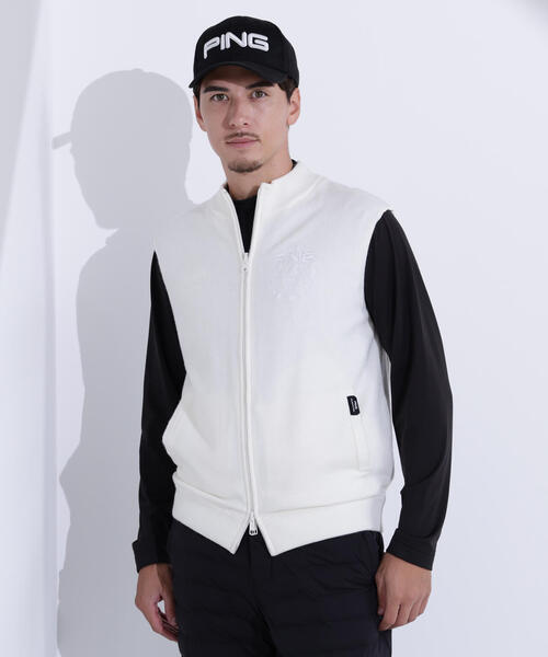 PING（ピン） ベスト ジレ 「PING APPAREL」プレーンニット/布帛
