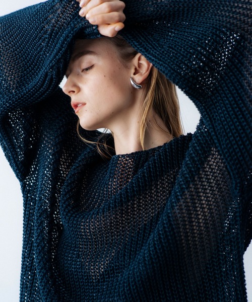 「N.O.R.C」 長袖ニット フリー アイボリー レディース_画像3