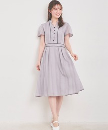 「LAISSE PASSE」 半袖ワンピース 36 ベージュ レディースの画像4