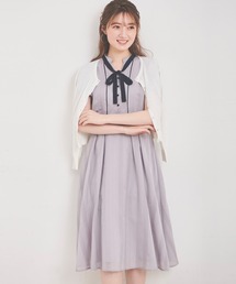 「LAISSE PASSE」 半袖ワンピース 36 ベージュ レディースの画像9